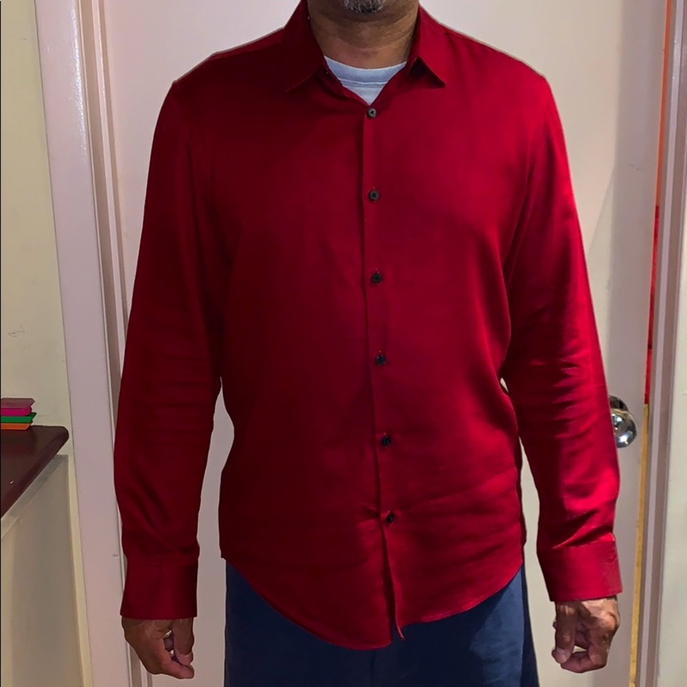 Men’s Burgandy dress shirt